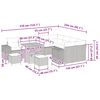 vidaXL Garten-Sofa-Set mit Kissen mit Kissen 12 pcs Beige und Hellgrau