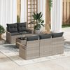 vidaXL Sofa Set mit Kissen 6 pcs Hellgrau Poly-Rattan