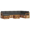 vidaXL Outdoor-Sofagarnitur 9 stk. Natur und Anthrazit