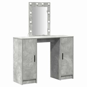 vidaXL Schminktisch Hellgrau 102 x 33 x 135 cm Holzwerkstoff
