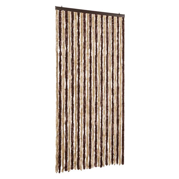 vidaXL Fliegenvorhang Beige und Hellbraun 100x230 cm Chenille