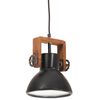vidaXL H&auml;ngelampe Industriestil 25 W Schwarz Rund 19 cm E27