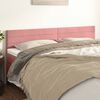 vidaXL Kopfteile 2 Stk. Rosa 80x5x78/88 cm Samt