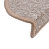 vidaXL Stufenmatten 15 Stk. 56x17x3 cm Hellbraun Halbrund