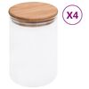 vidaXL Vorratsgl&auml;ser mit Bambusdeckel 4 Stk. 800 ml