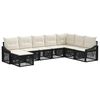 vidaXL Gartensofa-set 8 stk. 8-Sitzer Schwarz Poly-Rattan