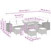 vidaXL Gartensofa-set mit Kissen 10 pcs Schwarz Poly-Rattan