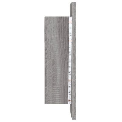 vidaXL LED-Spiegelschrank Grau Sonoma 40x12x45 cm Holzwerkstoff