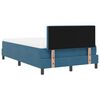 vidaXL LED Boxspringbett mit Matratze Dunkelblau 120 x 200 cm Samt