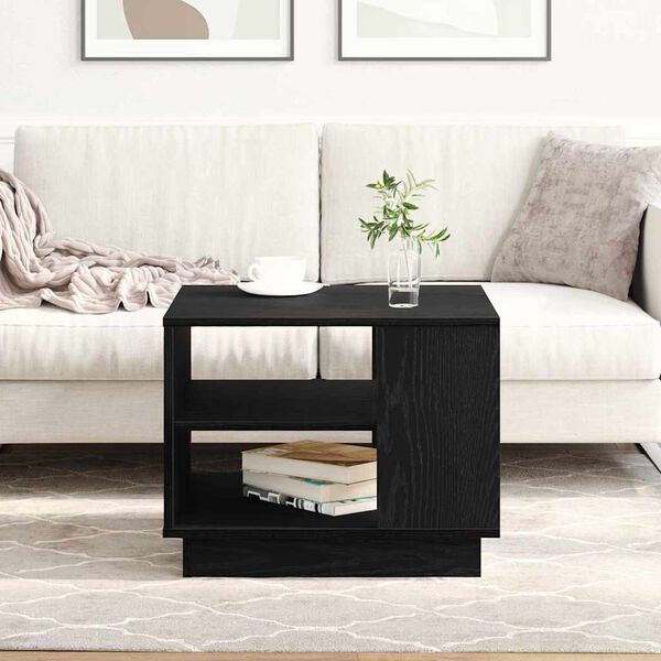 vidaXL Couchtisch Schwarz Eichen-Optik 55 x 55 x 42 cm Holzwerkstoff