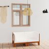 vidaXL 2-Sitzer-Sofa mit Cremewei&szlig;en Kissen Akazie Massivholz