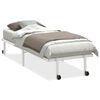 vidaXL Bettgestell ohne Matratze Klappbar Wei&szlig; 75x190 cm Stahl