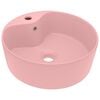 vidaXL Luxus-Waschbecken mit &Uuml;berlauf Matt Rosa 36x13 cm Keramik