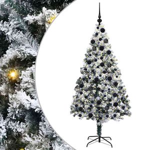 vidaXL K&uuml;nstlicher Weihnachtsbaum mit 300 LEDs mit St&auml;nder Wei&szlig; 180 cm