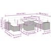 vidaXL 9-tlg. Garten-Sofagarnitur mit Kissen Hellgrau Poly Rattan