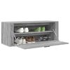 vidaXL Wand-Schuhschrank Grau Sonoma 100x35x38 cm Holzwerkstoff