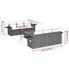 vidaXL 7-tlg. Garten-Sofagarnitur mit Kissen Beige Poly Rattan