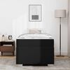 vidaXL Bettrahmen mit Matratze Schwarz 80 x 200 cm Stoff