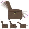 vidaXL Massagesessel mit Aufstehhilfe Braun Stoff
