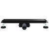vidaXL 2 in 1 Duschabfluss Schwarz 50 cm Edelstahl 304