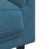 vidaXL 3-tlg. Sofagarnitur mit Kissen Blau Samt