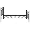 vidaXL Bettgestell Schwarz Metall 100x200 cm