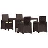 vidaXL Garten Essgruppe 5 stk. Braun und Creme PP