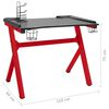 vidaXL Gaming-Schreibtisch mit LED Y-Gestell Schwarz Rot 110x60x75 cm