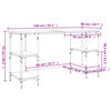 vidaXL Schreibtisch Sonoma-Eiche 140x50x75 cm Metall Holzwerkstoff