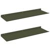 vidaXL Schwebendes Regal 2 stk. Olive Gr&uuml;n 60 x 18 x 2,5 cm Stahl