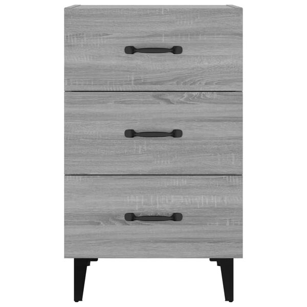 vidaXL Nachttisch Grau Sonoma 40x40x66 cm Holzwerkstoff