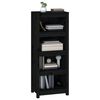 vidaXL B&uuml;cherregal Schwarz 50x35x125,5 cm Massivholz Kiefer