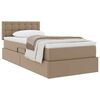 vidaXL Aufbewahrungsbett mit Matratze Cappuccino 90 x 190 cm