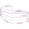 vidaXL Boxspringbett mit Matratze & LED Hellgrau 90x190 cm Samt