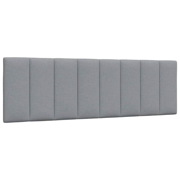 vidaXL Kopfteil-Kissen "Hanko" Hellgrau 160 cm Stoff
