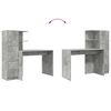vidaXL Schreibtisch 2 pcs Beton Grau