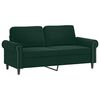 vidaXL 2-Sitzer-Sofa mit Zierkissen Dunkelgr&uuml;n 140 cm Samt