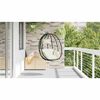 vidaXL H&auml;ngendes Ei-Stuhl Cremewei&szlig; 91,5 x 60 x 110 cm Poly-Rattan