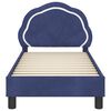 vidaXL Kinderbettgestell mit Kopfteil Polizeiblau 70 x 140 cm Samt