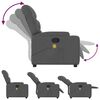vidaXL Massagesessel Dunkelgrau Stoff