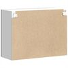 vidaXL K&uuml;chen-H&auml;ngeschrank mit Glast&uuml;r Kalmar Schwarz Holzwerkstoff