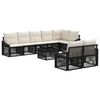 vidaXL Gartensofa-set 9 pcs Schwarz Poly-Rattan