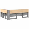 vidaXL Aufbewahrungskopfteil Graues Sonoma 160 cm Holzwerkstoff