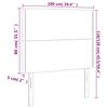 vidaXL LED Kopfteil Hellgrau 100x5x118/128 cm Stoff