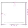 vidaXL Tischplatte 60x50x(2-4) cm Massivholz Behandelt Baumkante