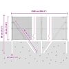 vidaXL Zaunpfosten Silber 25 x 0,4 m (12 x 12 mm Maschen) Stahl
