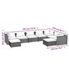vidaXL 9-tlg. Garten-Lounge-Set mit Kissen Poly Rattan Schwarz