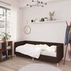 vidaXL Tagesbett USB Dunkelbraun Stoff 90x200 cm