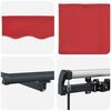 vidaXL Einziehbare Markise Rot 350 x 250 cm Polyester und Stahl