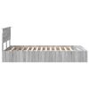 vidaXL Bettrahmen mit Regal Graues Sonoma 120 x 190 cm Holzwerkstoff